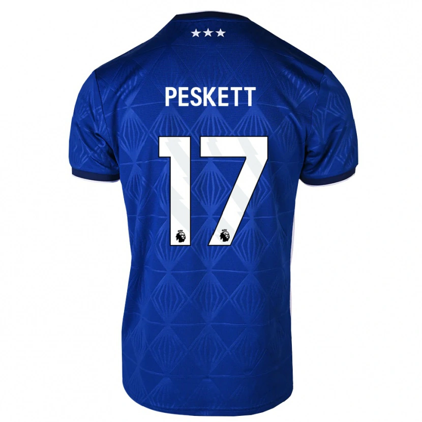Danxen Bambino Maglia Sophie Peskett #17 Blu Medio Bianco Rosso Kit Gara Home 2026/27 Maglietta