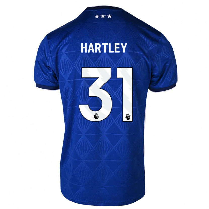 Danxen Bambino Maglia Laura Hartley #31 Blu Medio Bianco Rosso Kit Gara Home 2026/27 Maglietta