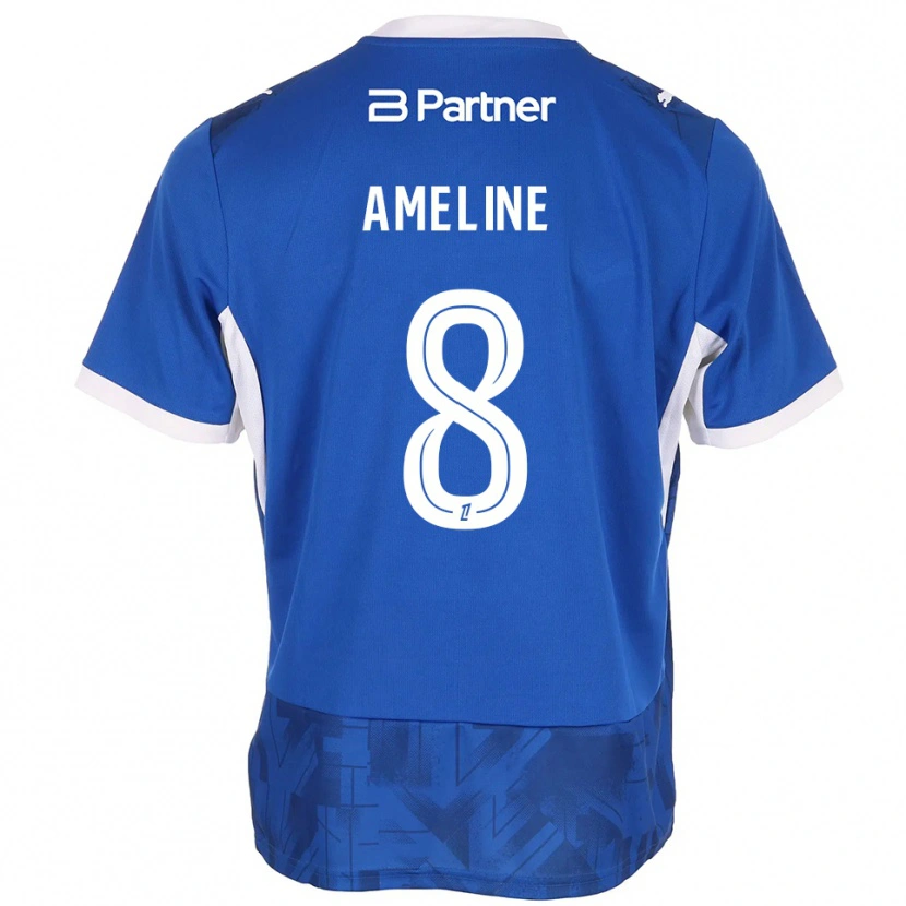 Danxen Bambino Maglia Soan Ameline #8 Blu Medio Bianco Kit Gara Home 2026/27 Maglietta