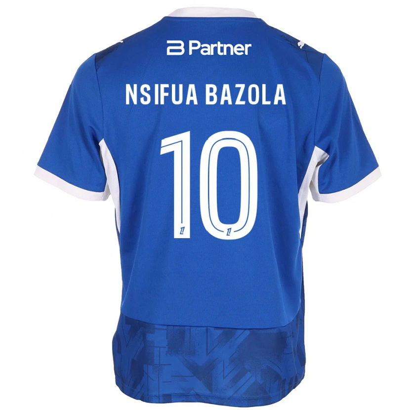 Danxen Bambino Maglia Preston Nsifua Bazola #10 Blu Medio Bianco Kit Gara Home 2026/27 Maglietta