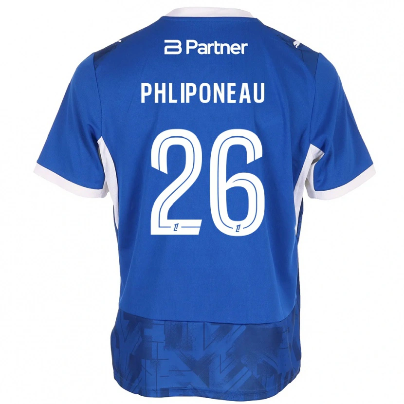 Danxen Bambino Maglia Alexandre Phliponeau #26 Blu Medio Bianco Kit Gara Home 2026/27 Maglietta
