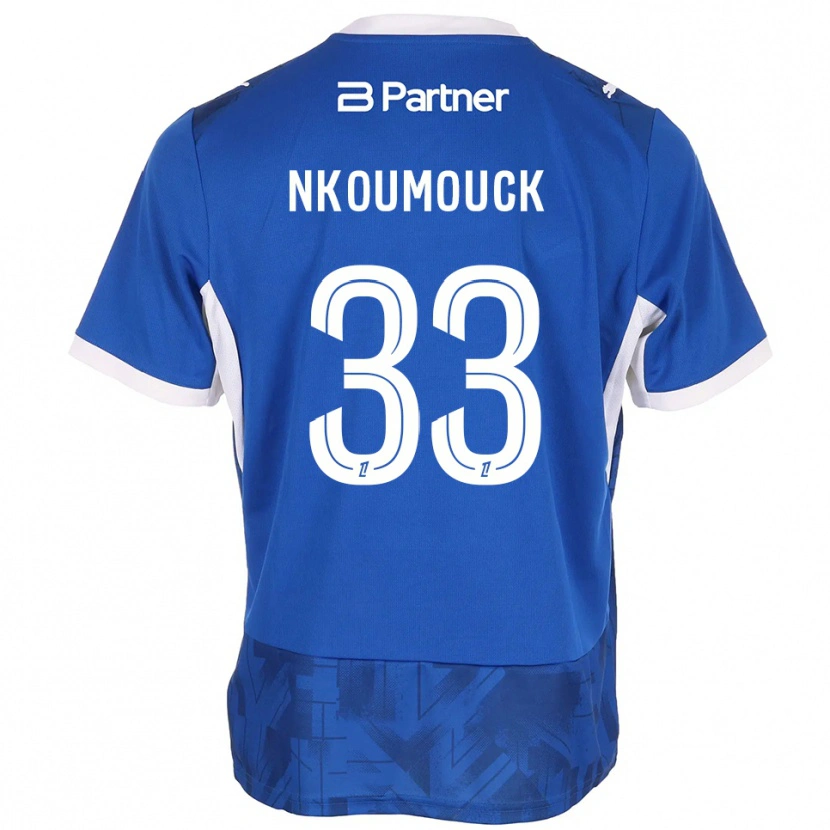 Danxen Bambino Maglia Marc-Anthony Nkoumouck #33 Blu Medio Bianco Kit Gara Home 2026/27 Maglietta