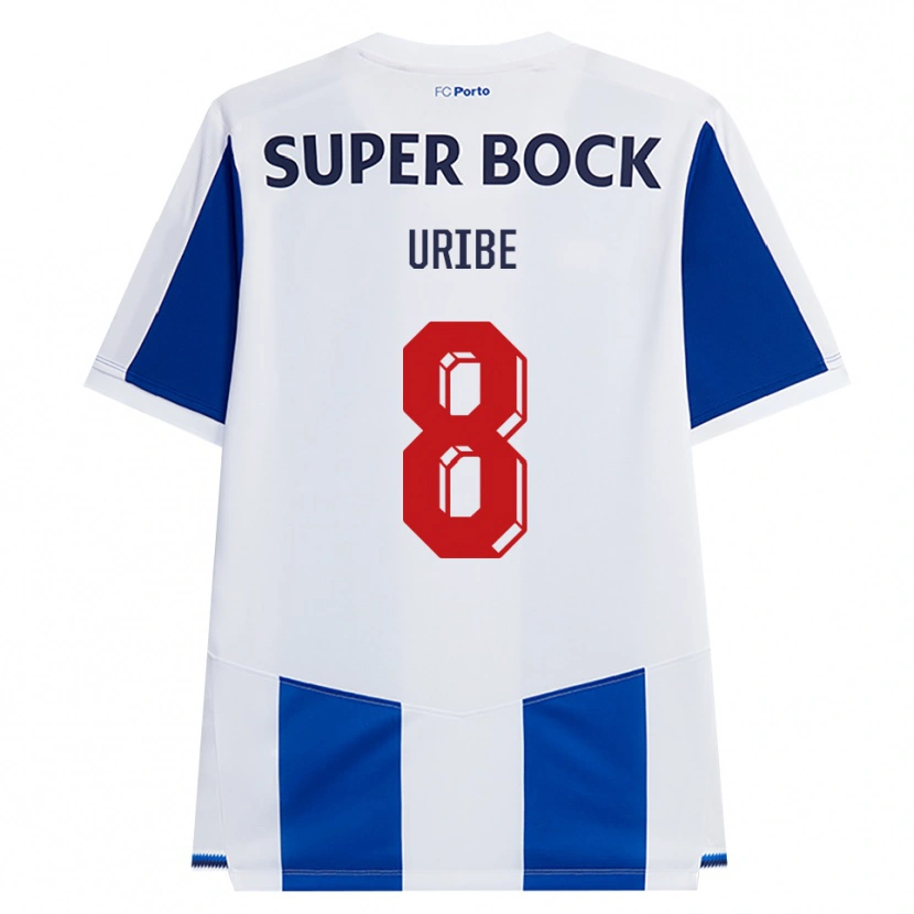 Danxen Bambino Maglia Mateus Uribe #8 Blu Bianco Rosso Kit Gara Home 2026/27 Maglietta