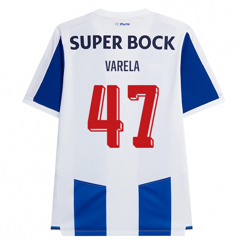 Danxen Bambino Maglia Cardoso Varela #47 Blu Bianco Rosso Kit Gara Home 2026/27 Maglietta
