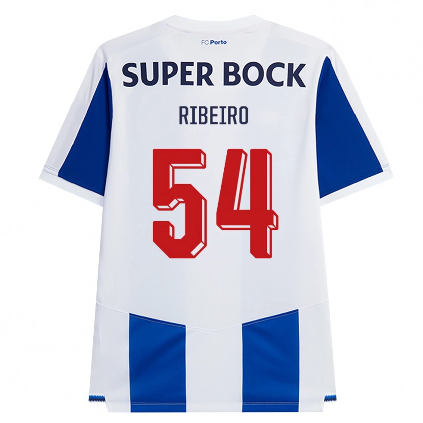 Danxen Bambino Maglia António Ribeiro #54 Blu Bianco Rosso Kit Gara Home 2026/27 Maglietta