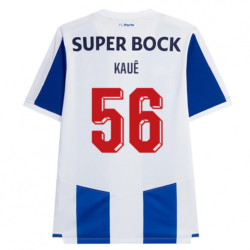 Danxen Bambino Maglia Kauê Rodrigues Pessanha #56 Blu Bianco Rosso Kit Gara Home 2026/27 Maglietta