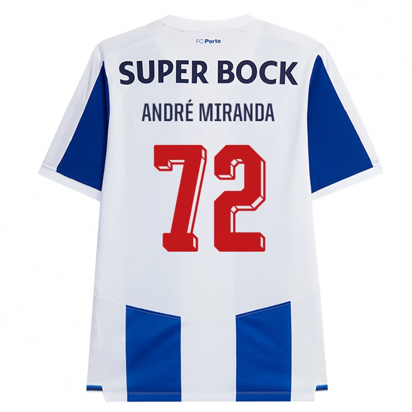 Danxen Bambino Maglia André Miranda #72 Blu Bianco Rosso Kit Gara Home 2026/27 Maglietta