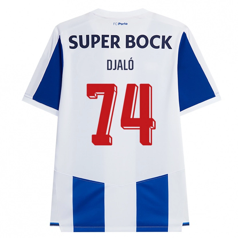 Danxen Bambino Maglia Ussumane Djaló #74 Blu Bianco Rosso Kit Gara Home 2026/27 Maglietta
