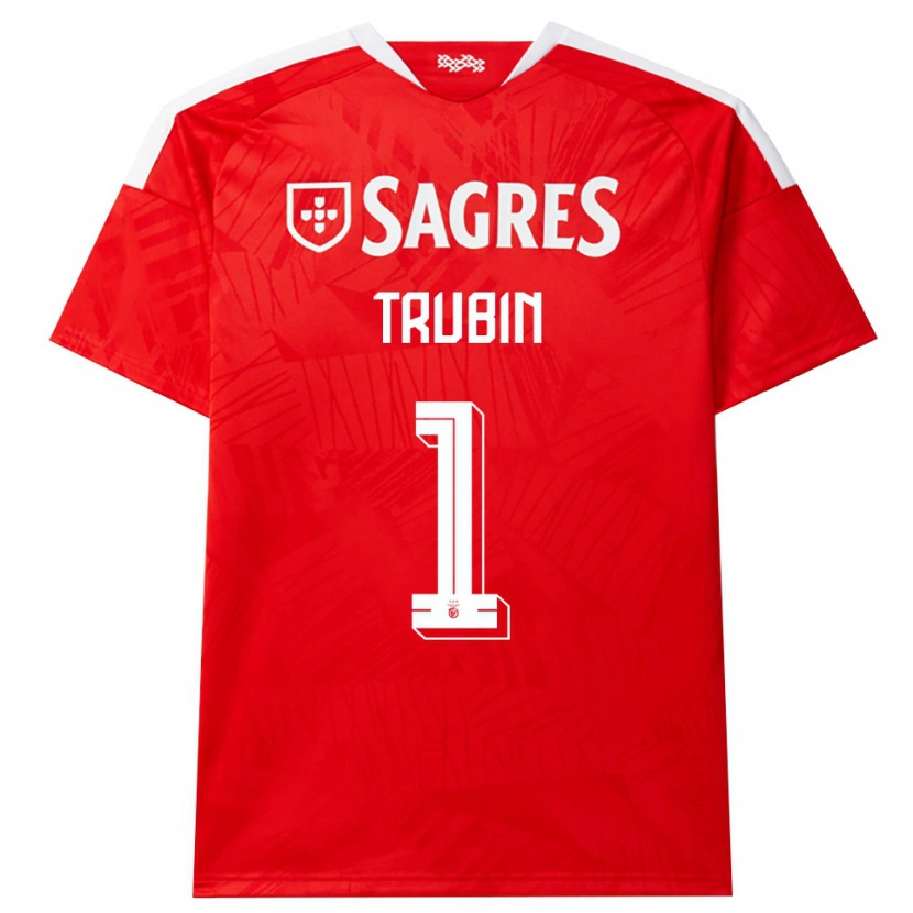Danxen Bambino Maglia Anatoliy Trubin #1 Rosso Bianco Giallo Kit Gara Home 2026/27 Maglietta