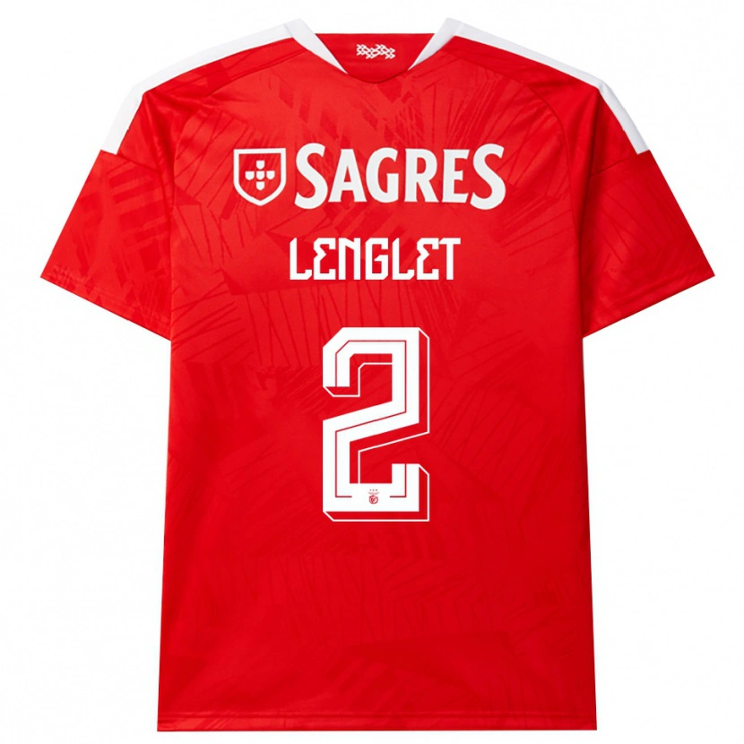 Danxen Bambino Maglia Clément Lenglet #2 Rosso Bianco Giallo Kit Gara Home 2026/27 Maglietta