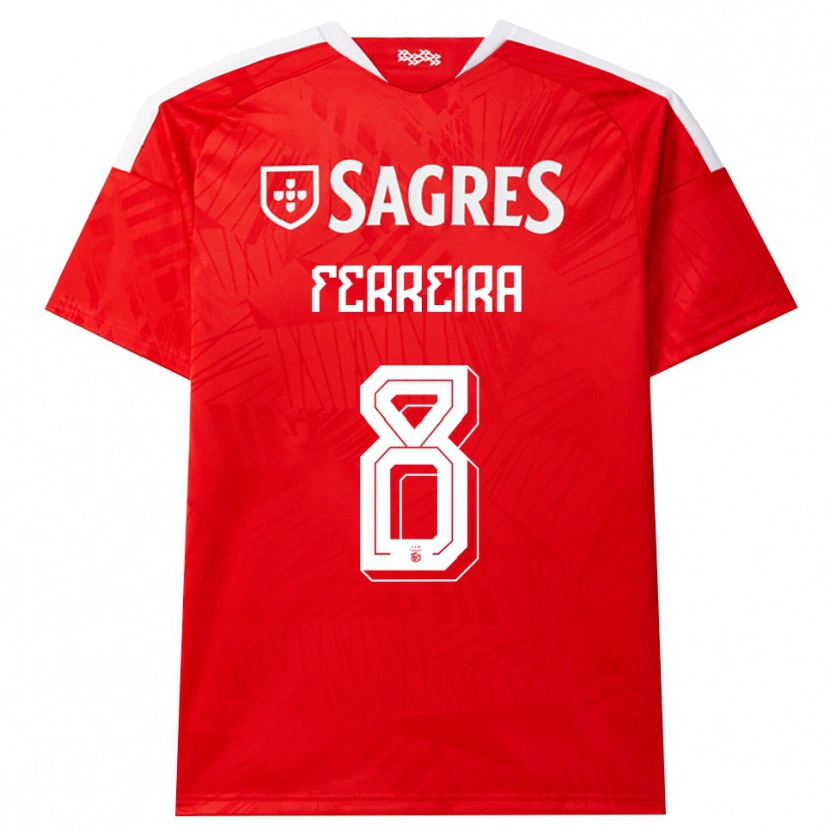 Danxen Bambino Maglia Isaac Ferreira #8 Rosso Bianco Giallo Kit Gara Home 2026/27 Maglietta