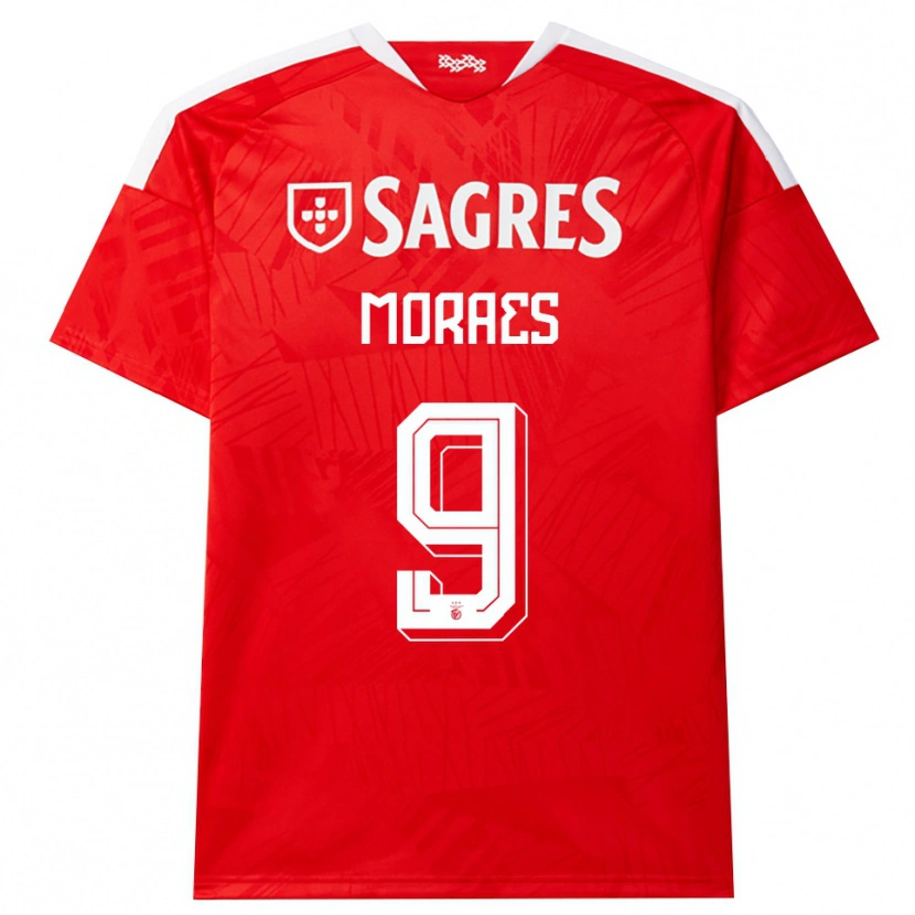 Danxen Bambino Maglia Luca Moraes #9 Rosso Bianco Giallo Kit Gara Home 2026/27 Maglietta