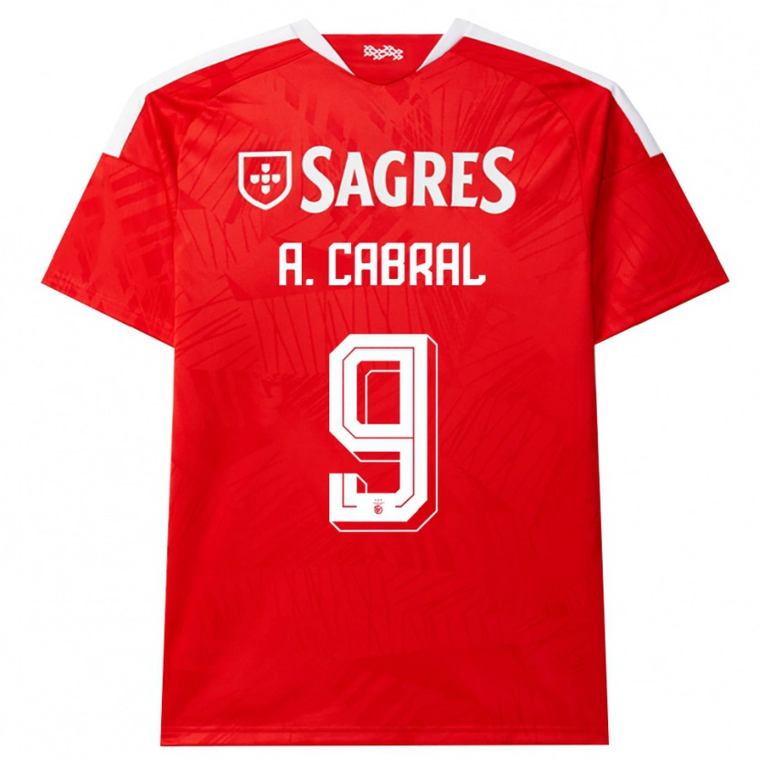 Danxen Bambino Maglia Arthur Cabral #9 Rosso Bianco Giallo Kit Gara Home 2026/27 Maglietta