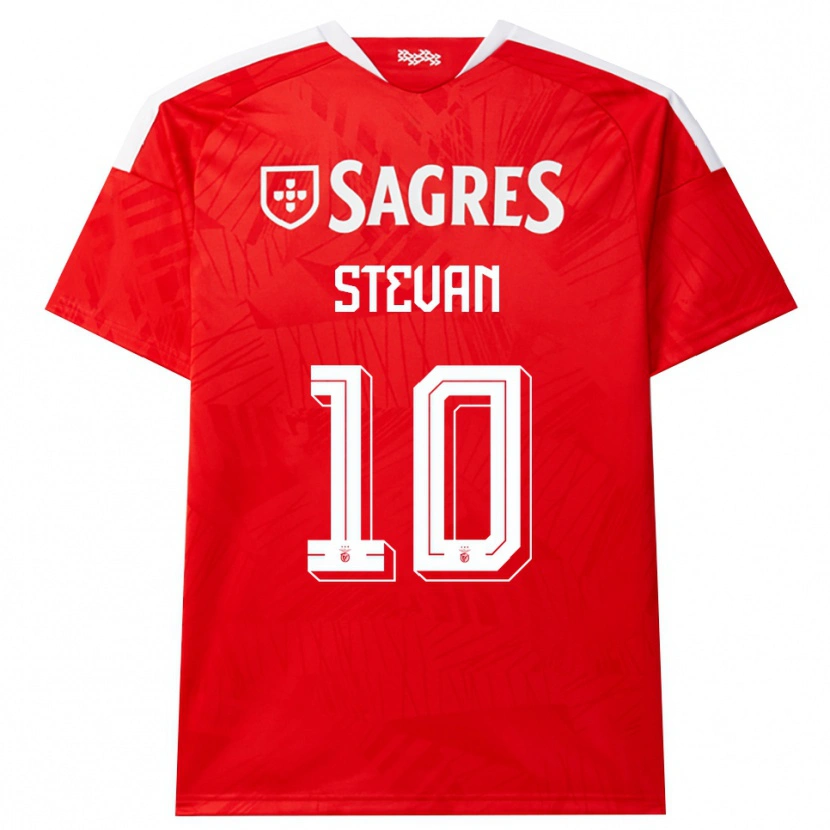 Danxen Bambino Maglia Stevan Pedro Dores Manuel #10 Rosso Bianco Giallo Kit Gara Home 2026/27 Maglietta