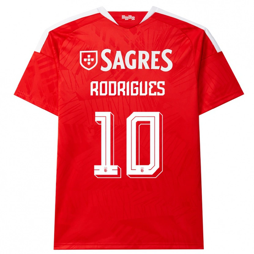 Danxen Bambino Maglia Tiago Rodrigues #10 Rosso Bianco Giallo Kit Gara Home 2026/27 Maglietta