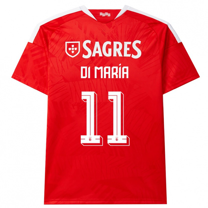 Danxen Bambino Maglia Angel Di Maria #11 Rosso Bianco Giallo Kit Gara Home 2026/27 Maglietta
