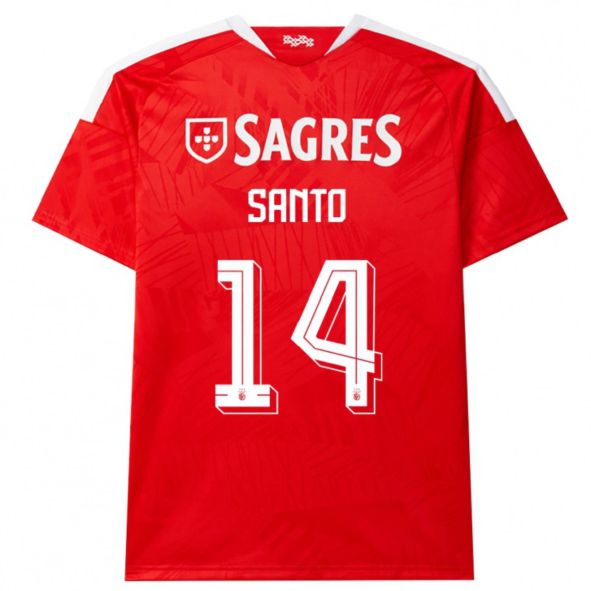 Danxen Bambino Maglia Sandro Santo #14 Rosso Bianco Giallo Kit Gara Home 2026/27 Maglietta