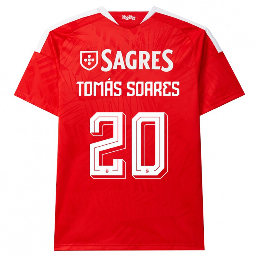 Danxen Bambino Maglia Tomás Soares #20 Rosso Bianco Giallo Kit Gara Home 2026/27 Maglietta