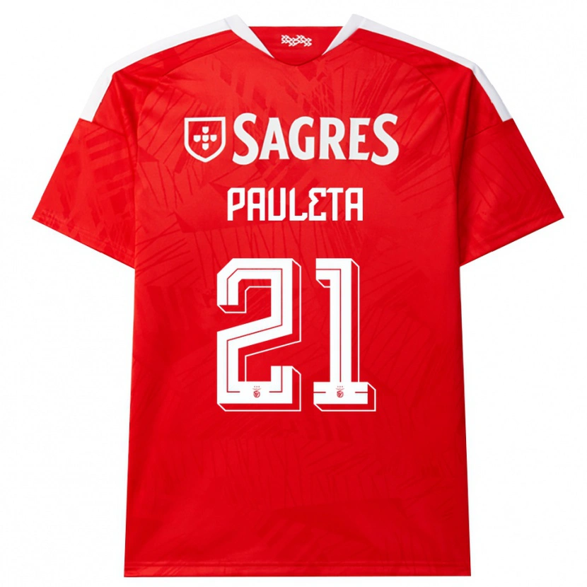 Danxen Bambino Maglia Pauleta #21 Rosso Bianco Giallo Kit Gara Home 2026/27 Maglietta