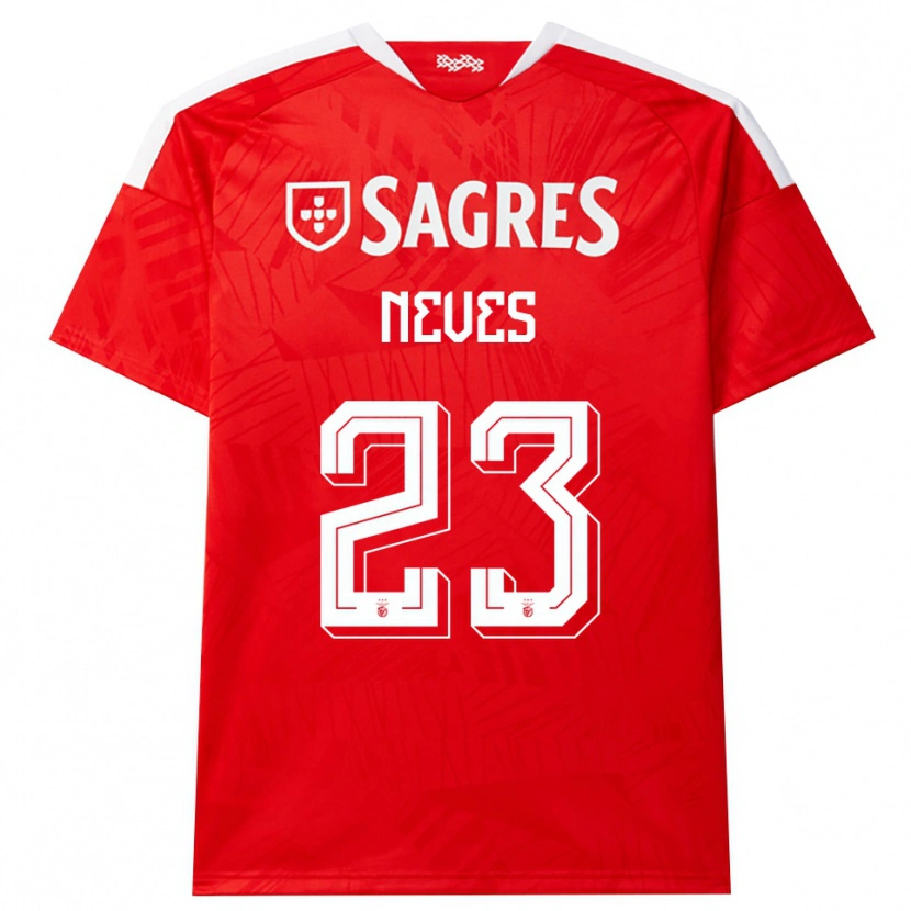 Danxen Bambino Maglia Tiago Neves #23 Rosso Bianco Giallo Kit Gara Home 2026/27 Maglietta