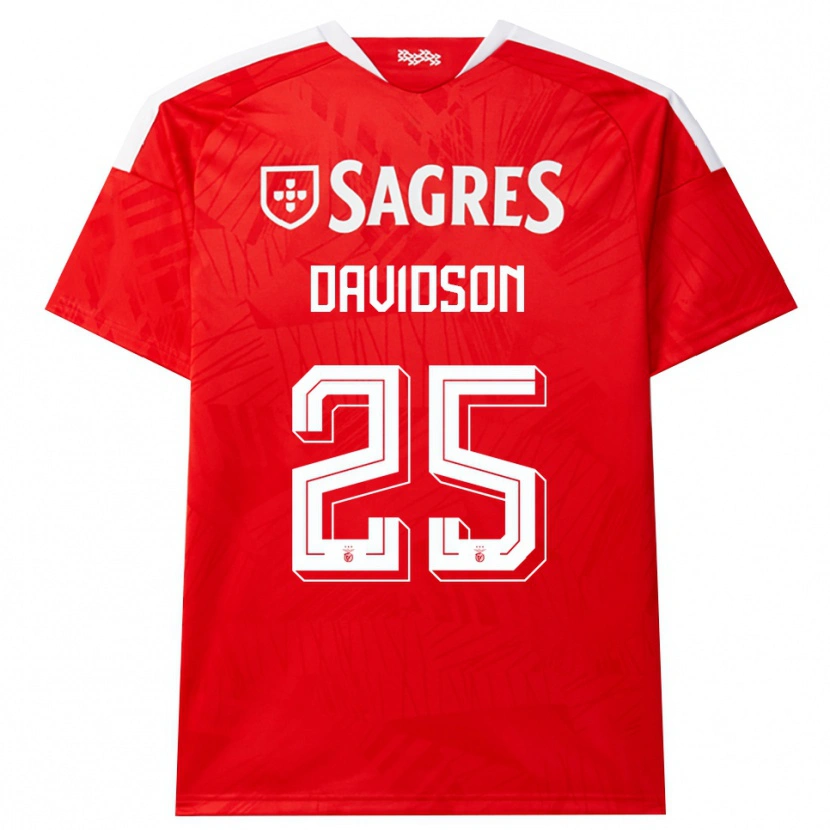 Danxen Bambino Maglia Chandra Davidson #25 Rosso Bianco Giallo Kit Gara Home 2026/27 Maglietta