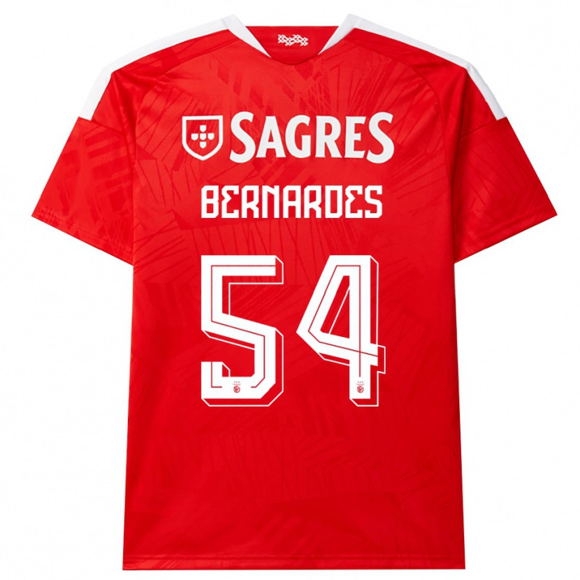 Danxen Bambino Maglia Francisco Bernardes De Freitas Neto #54 Rosso Bianco Giallo Kit Gara Home 2026/27 Maglietta