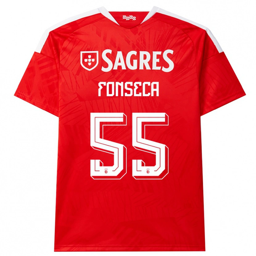 Danxen Bambino Maglia João Fonseca #55 Rosso Bianco Giallo Kit Gara Home 2026/27 Maglietta