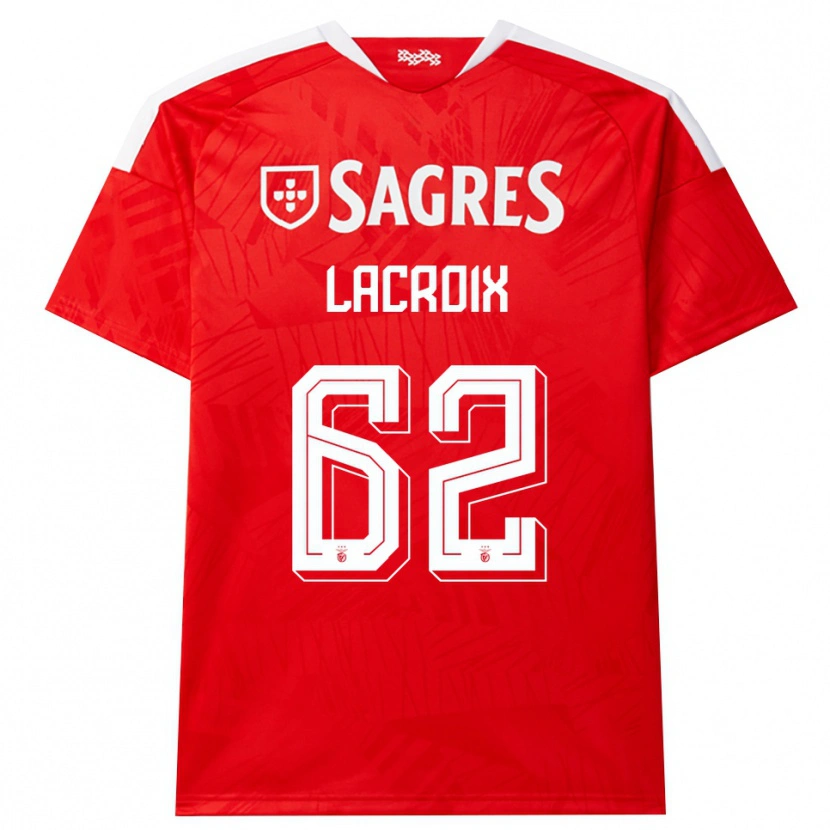 Danxen Bambino Maglia Lenny Lacroix #62 Rosso Bianco Giallo Kit Gara Home 2026/27 Maglietta