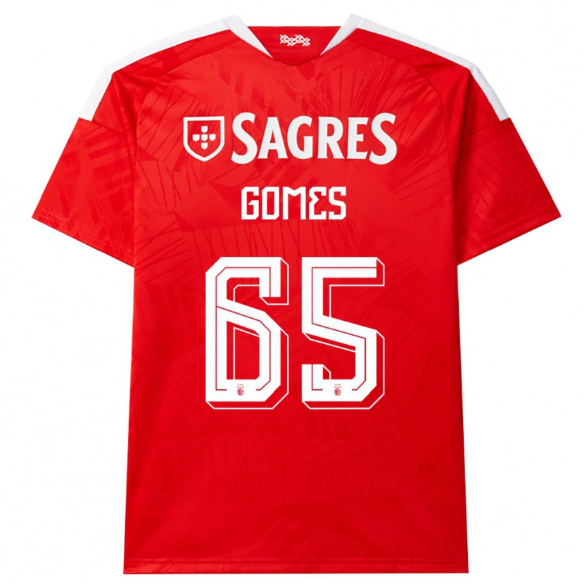 Danxen Bambino Maglia André Gomes #65 Rosso Bianco Giallo Kit Gara Home 2026/27 Maglietta
