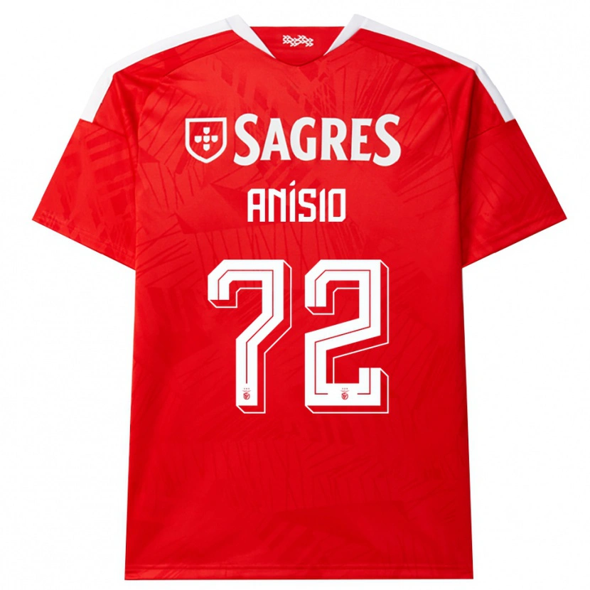 Danxen Bambino Maglia Anísio Cabral #72 Rosso Bianco Giallo Kit Gara Home 2026/27 Maglietta