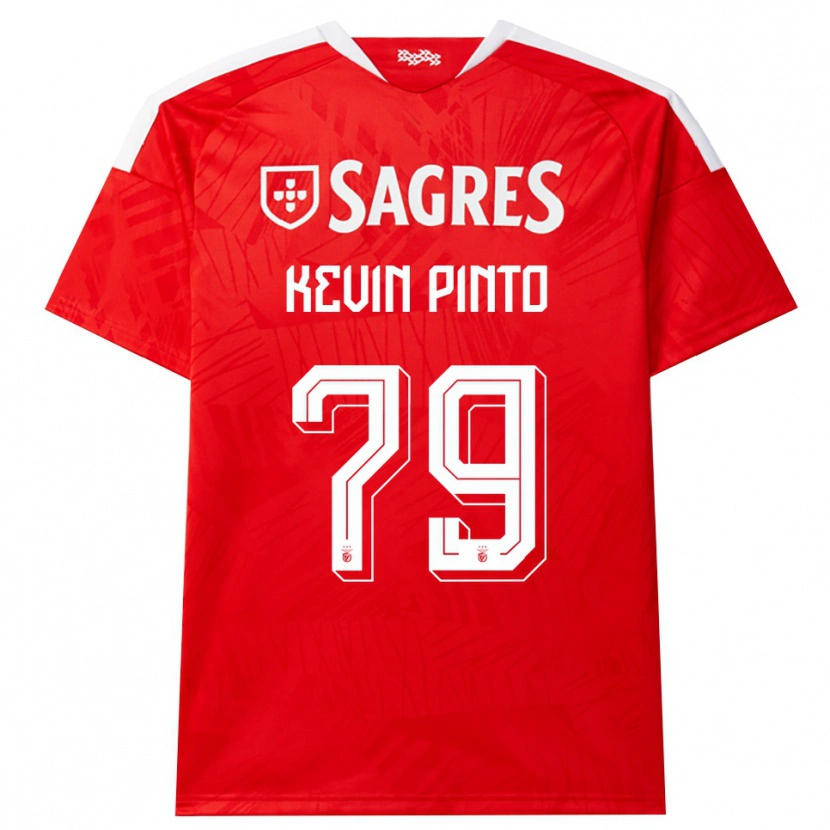 Danxen Bambino Maglia Kevin Pinto #79 Rosso Bianco Giallo Kit Gara Home 2026/27 Maglietta