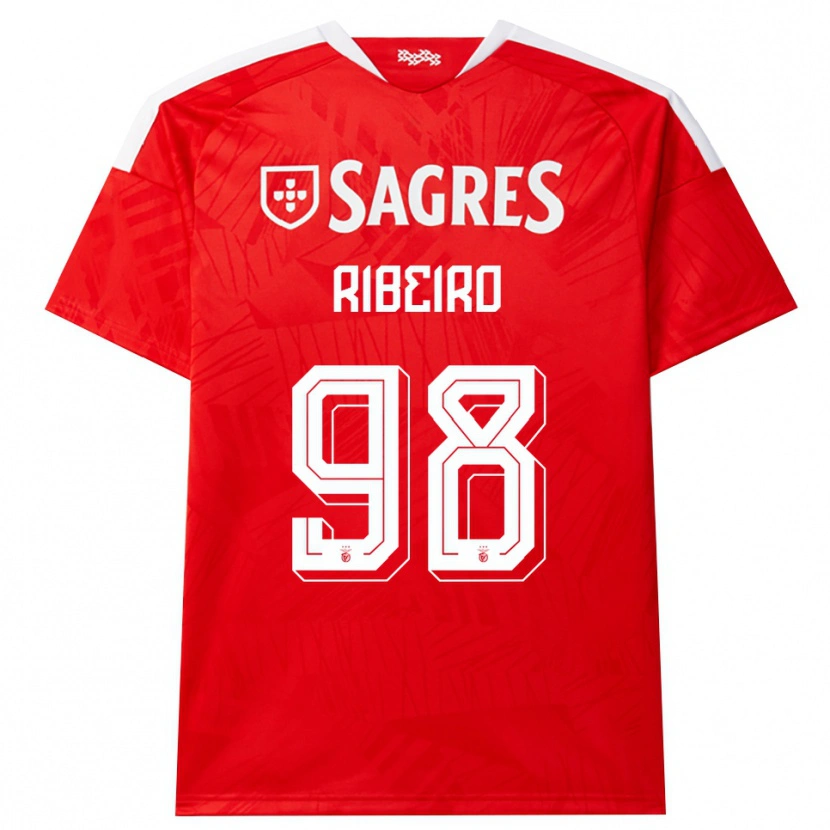 Danxen Bambino Maglia Ricardo Ribeiro #98 Rosso Bianco Giallo Kit Gara Home 2026/27 Maglietta