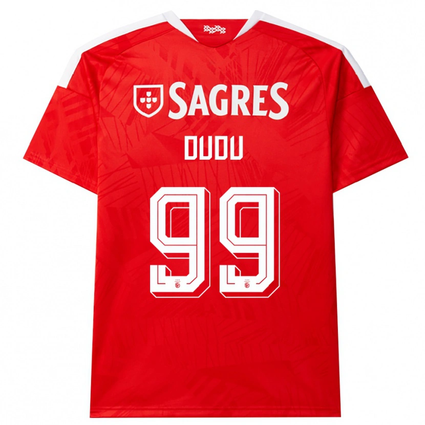 Danxen Bambino Maglia Dudu #99 Rosso Bianco Giallo Kit Gara Home 2026/27 Maglietta