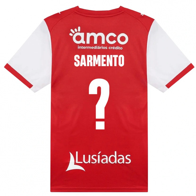 Danxen Bambino Maglia Bernardo Sarmento #0 Bianco Rosso Nero Kit Gara Home 2026/27 Maglietta