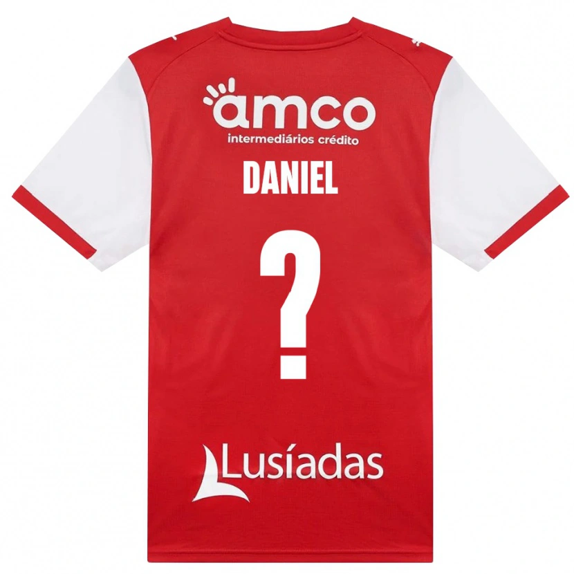 Danxen Bambino Maglia Paulo Daniel #0 Bianco Rosso Nero Kit Gara Home 2026/27 Maglietta