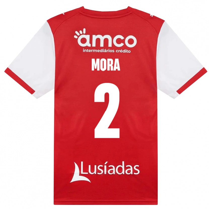 Danxen Bambino Maglia Ziad Mora #2 Bianco Rosso Nero Kit Gara Home 2026/27 Maglietta