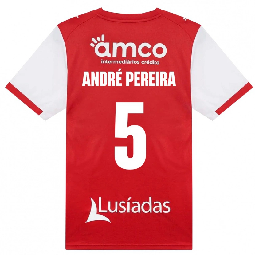 Danxen Bambino Maglia João Pereira #5 Bianco Rosso Nero Kit Gara Home 2026/27 Maglietta