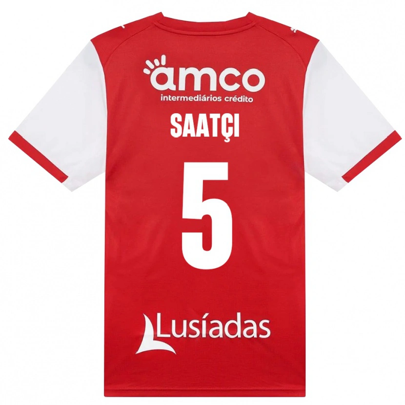 Danxen Bambino Maglia Serdar Saatçı #5 Bianco Rosso Nero Kit Gara Home 2026/27 Maglietta