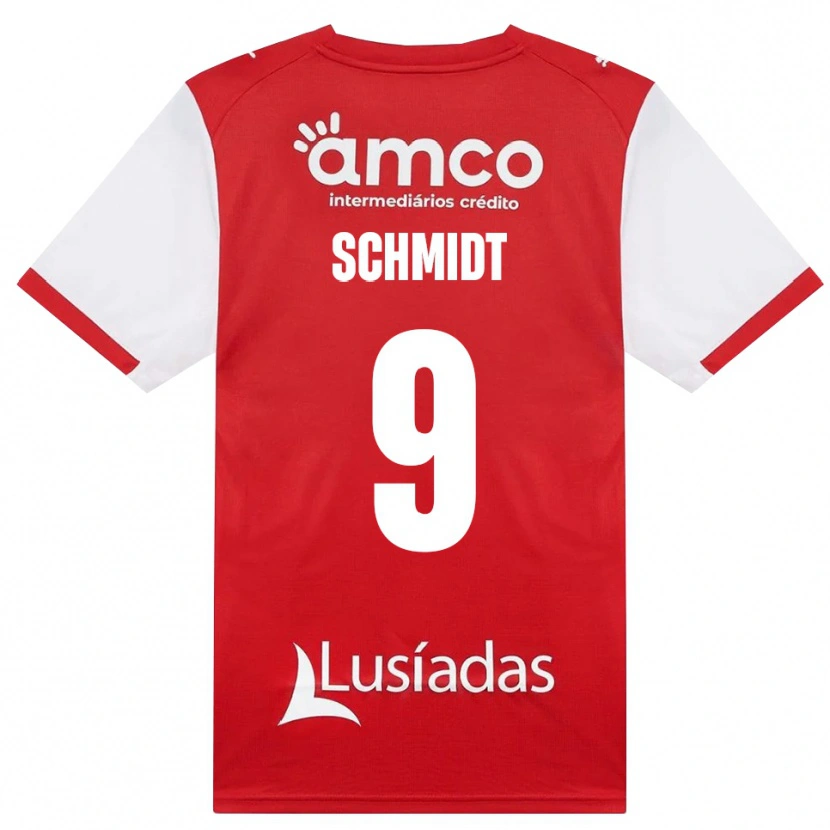 Danxen Bambino Maglia Malu Schmidt #9 Bianco Rosso Nero Kit Gara Home 2026/27 Maglietta