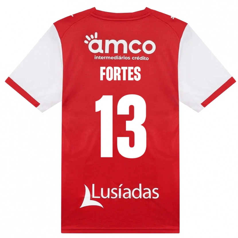 Danxen Bambino Maglia Melany Fortes #13 Bianco Rosso Nero Kit Gara Home 2026/27 Maglietta