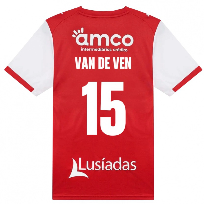 Danxen Bambino Maglia Zoï Van De Ven #15 Bianco Rosso Nero Kit Gara Home 2026/27 Maglietta