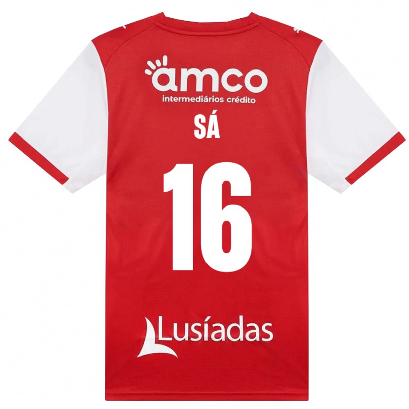 Danxen Bambino Maglia Alex Sá #16 Bianco Rosso Nero Kit Gara Home 2026/27 Maglietta