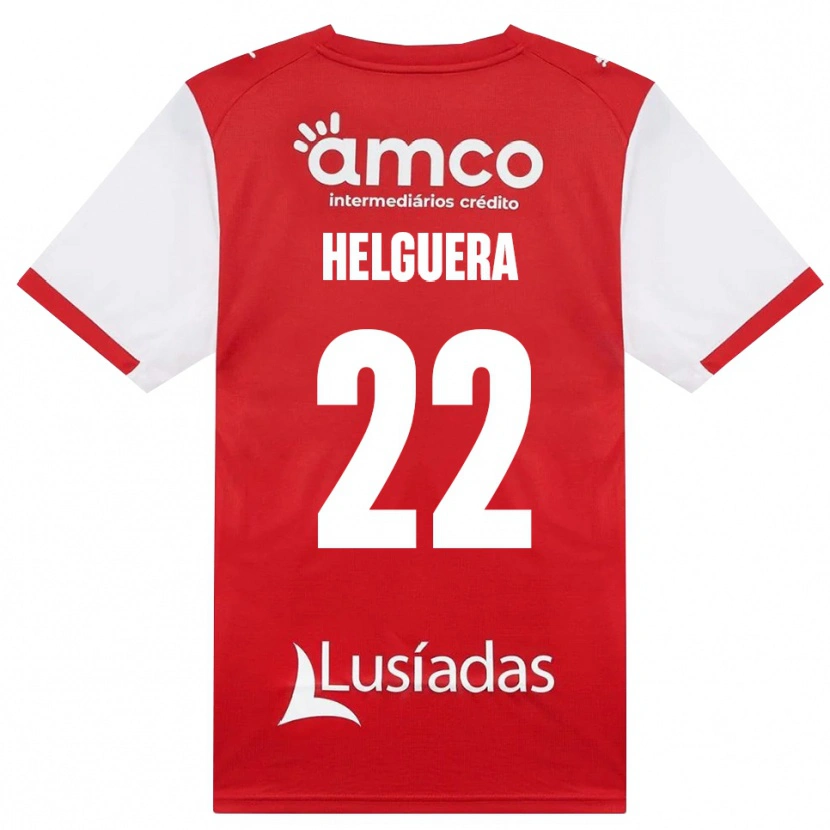 Danxen Bambino Maglia Thiago Helguera #22 Bianco Rosso Nero Kit Gara Home 2026/27 Maglietta