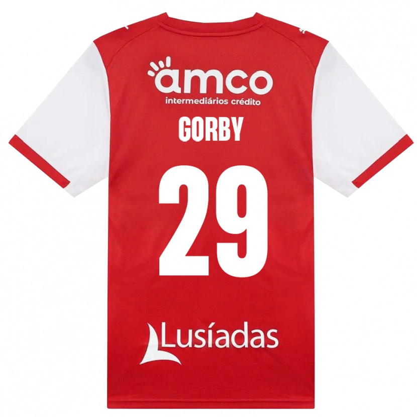 Danxen Bambino Maglia Jean-Baptiste Gorby #29 Bianco Rosso Nero Kit Gara Home 2026/27 Maglietta
