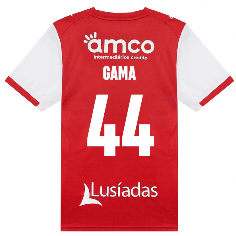 Danxen Bambino Maglia Dinis Gama #44 Bianco Rosso Nero Kit Gara Home 2026/27 Maglietta