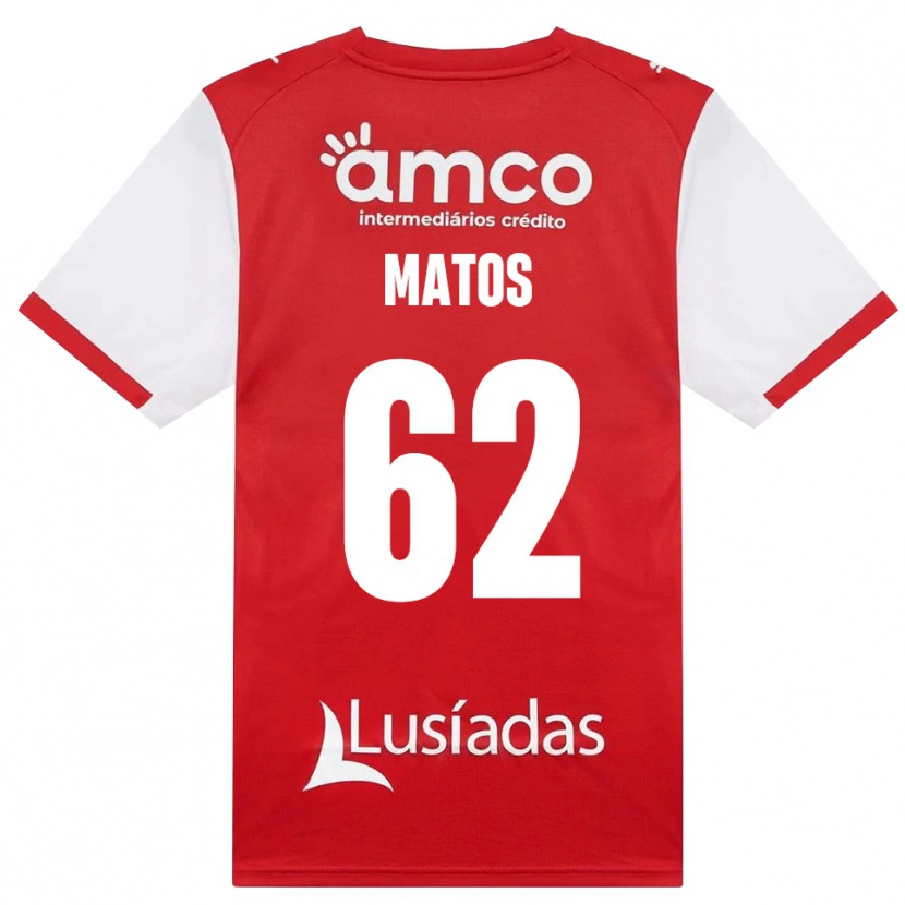 Danxen Bambino Maglia Nuno Matos #62 Bianco Rosso Nero Kit Gara Home 2026/27 Maglietta
