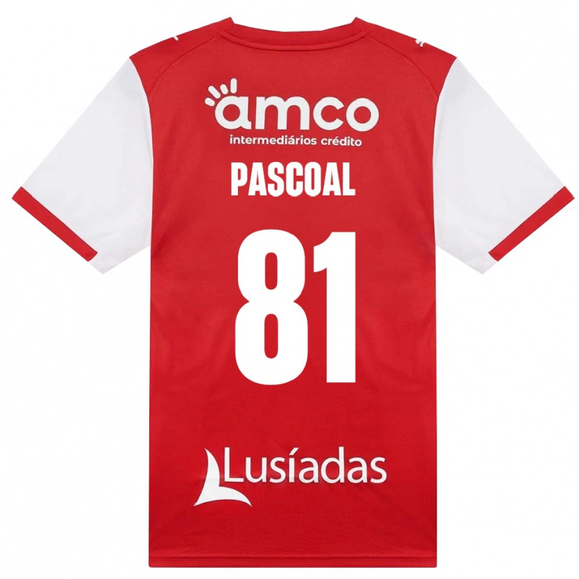 Danxen Bambino Maglia Fodé Pascoal #81 Bianco Rosso Nero Kit Gara Home 2026/27 Maglietta