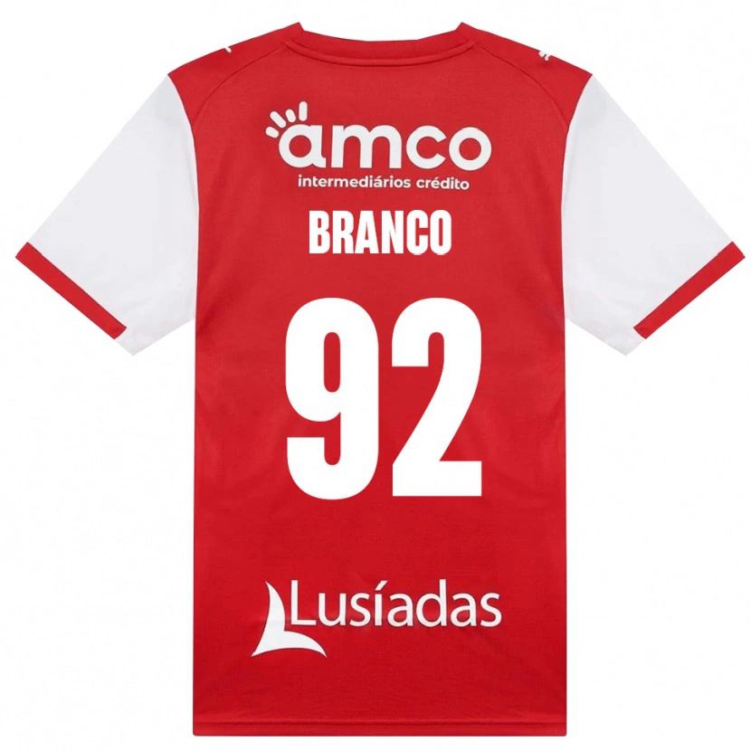 Danxen Bambino Maglia António Gil #92 Bianco Rosso Nero Kit Gara Home 2026/27 Maglietta