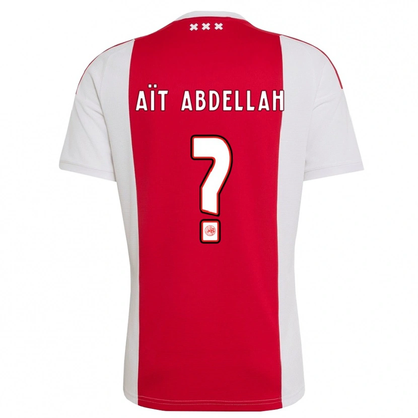 Danxen Bambino Maglia Waleed Aït Abdellah #0 Rosso Bianco Giallo Kit Gara Home 2026/27 Maglietta