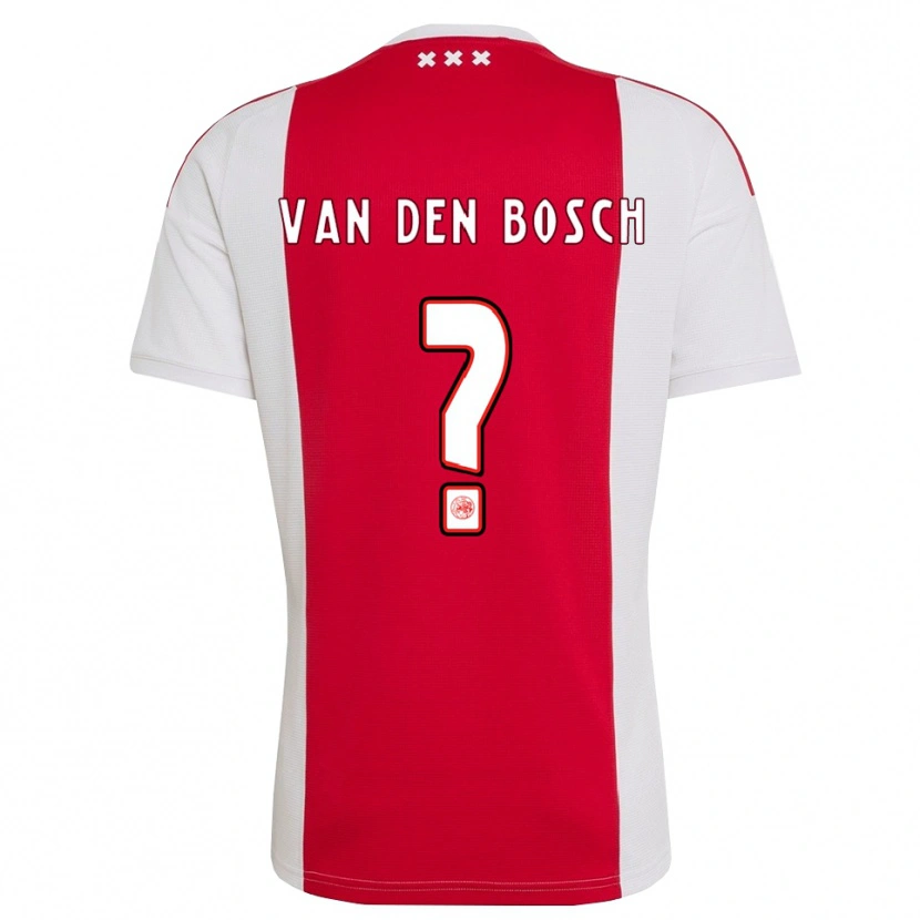 Danxen Bambino Maglia Frederico Van Den Bosch #0 Rosso Bianco Giallo Kit Gara Home 2026/27 Maglietta